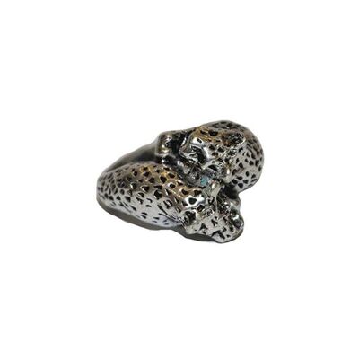 Double Leopard Ring - Silver