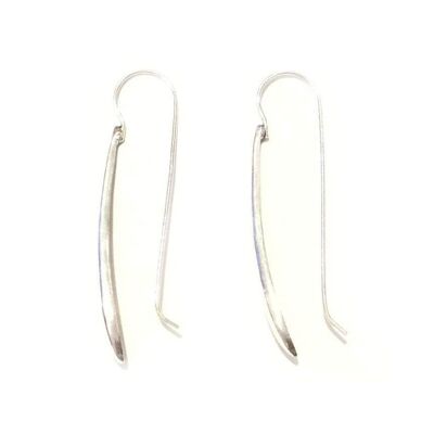 Long Thin Earrings - Silver