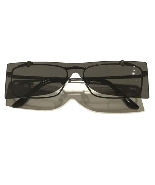 Double Frame Sunglasses - Black