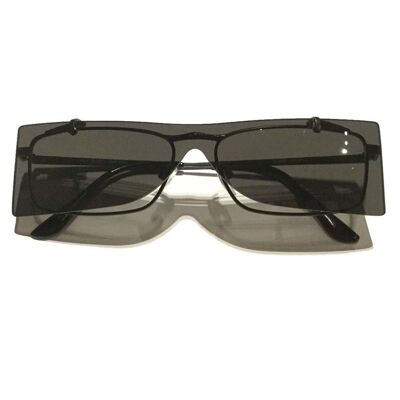 Double Frame Sunglasses - Black
