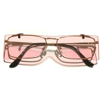 Doppelrahmen-Sonnenbrille - Pink