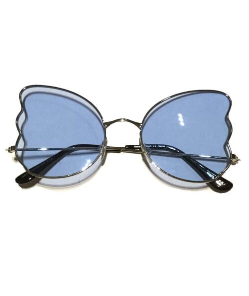 Butterfly Oversized Sunglasses - Blue