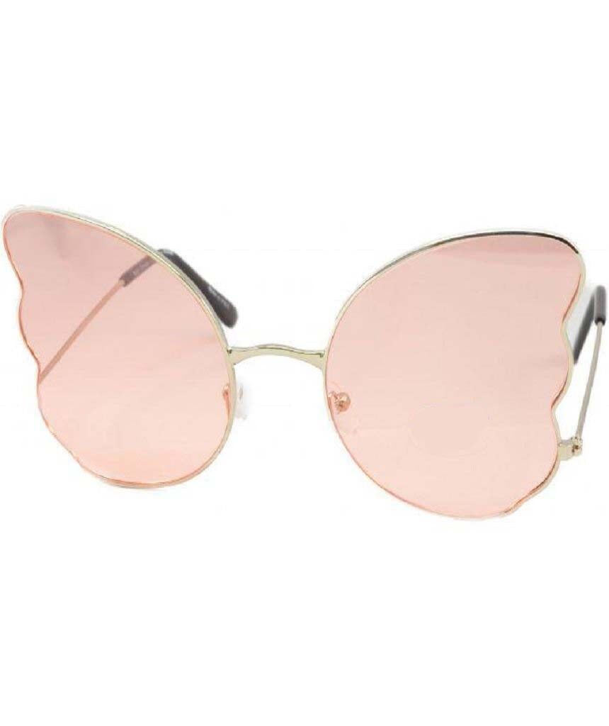 Übergroße Schmetterlings-Sonnenbrille - Pink