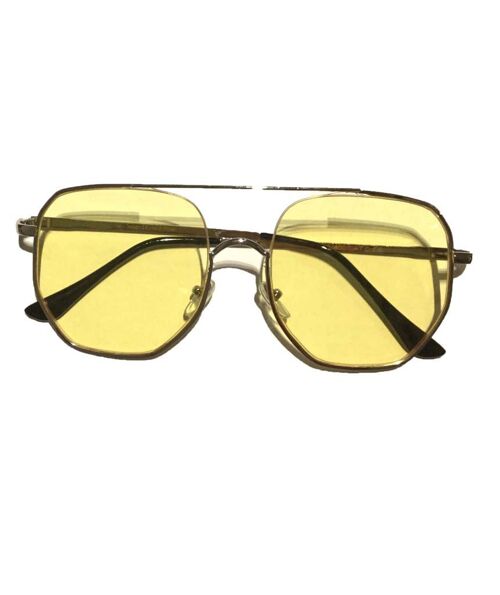 Oversized Square Sunglasses - Yellow