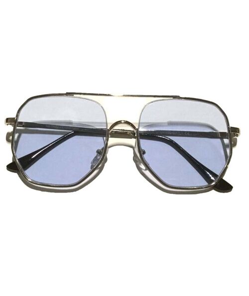 Oversized Square Sunglasses - Blue