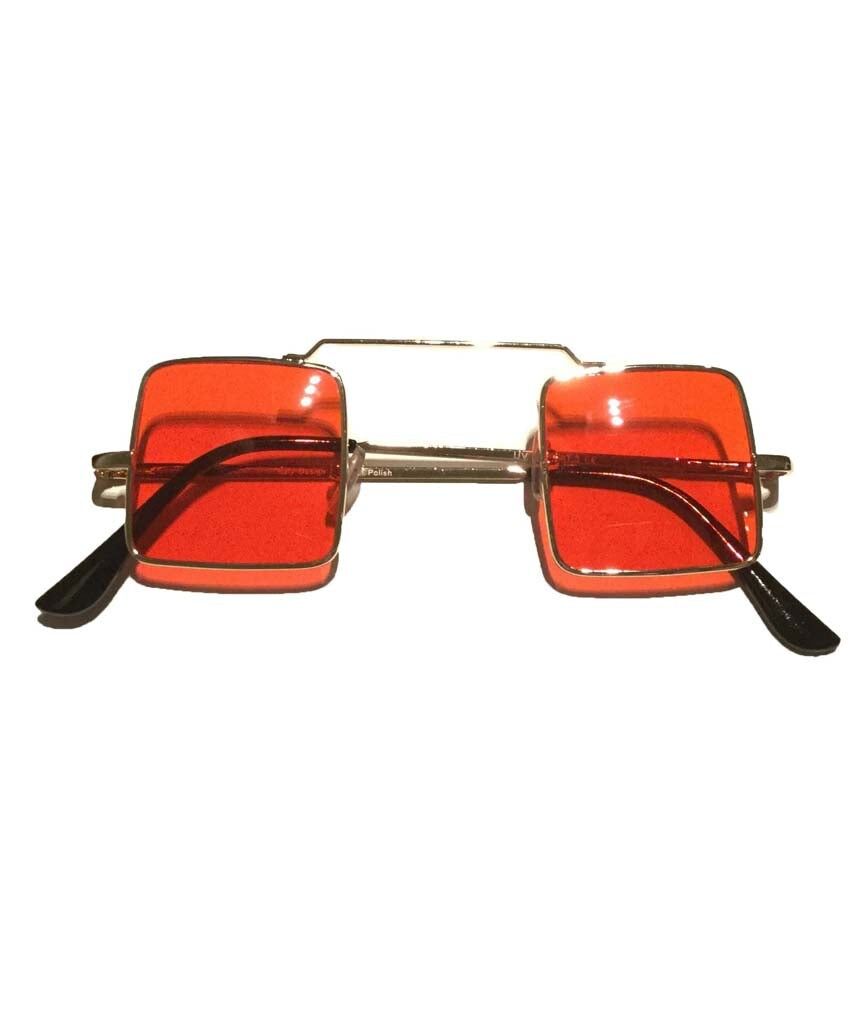 Quadratische Sonnenbrille - Rot