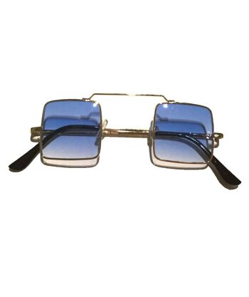 Lunettes de soleil carrées - Bleu 1