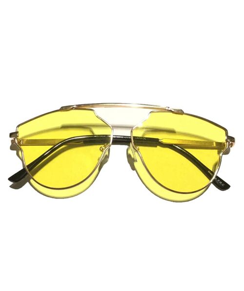Rounded Oversized Glasses - Yellow