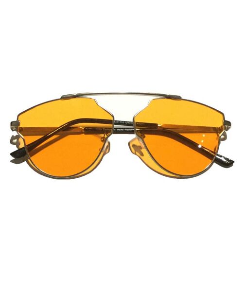 Rounded Oversized Glasses - Orange