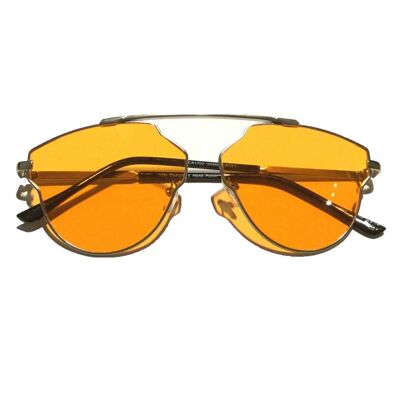 Rounded Oversized Glasses - Orange