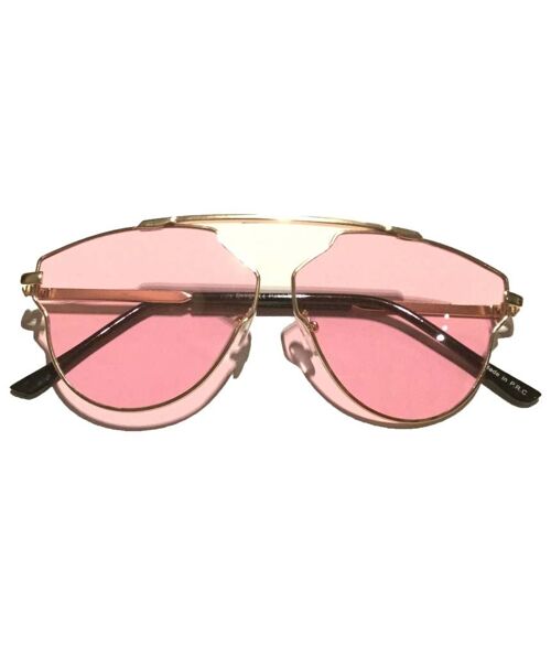 Rounded Oversized Glasses - Pink