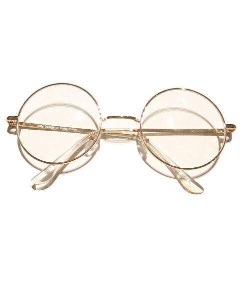 Round Clear Lens Sunglasses - Rose Gold