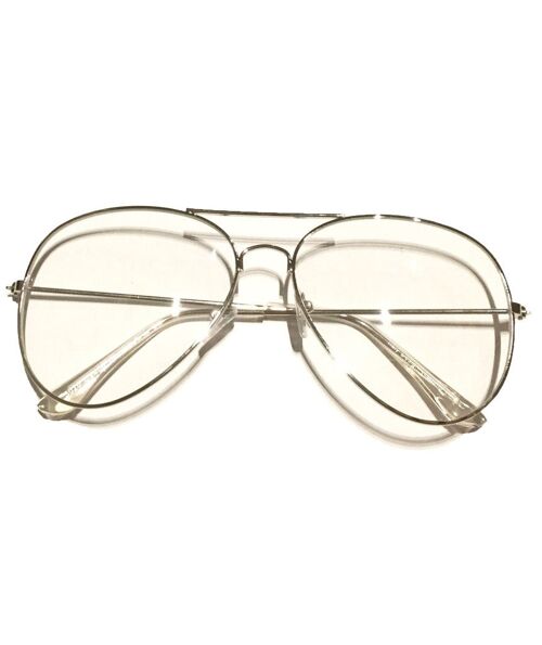 Big Poppa Round Frame Glasses - Silver