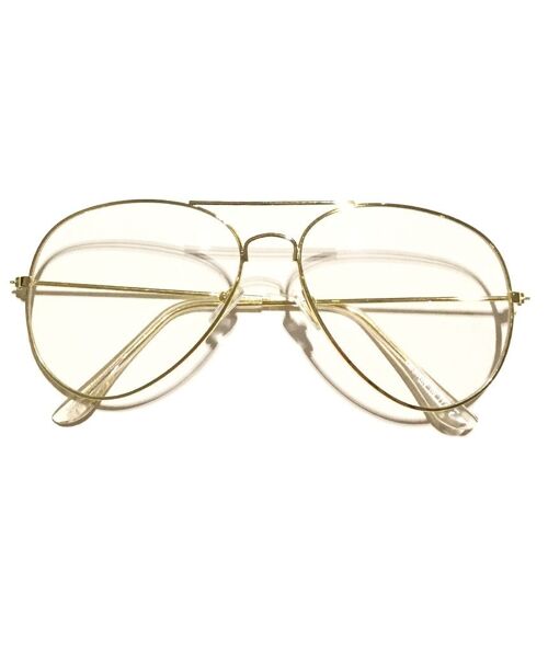 Big Poppa Round Frame Glasses - Gold