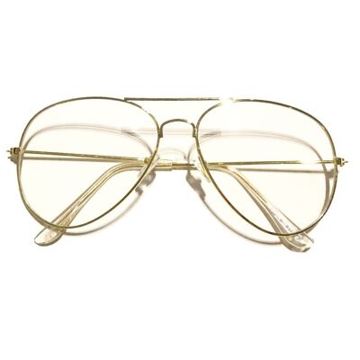 Big Poppa Runde Rahmenbrille - Gold