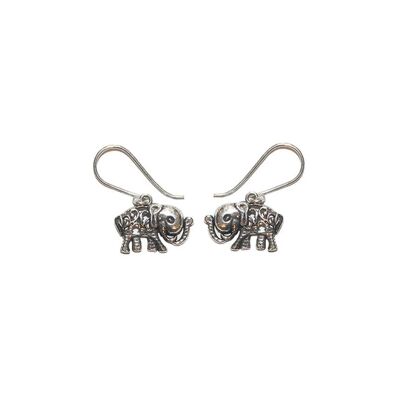 Mini-Elefanten-Ohrringe - Silber