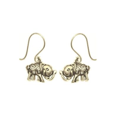 Mini Elephant Earrings - Gold