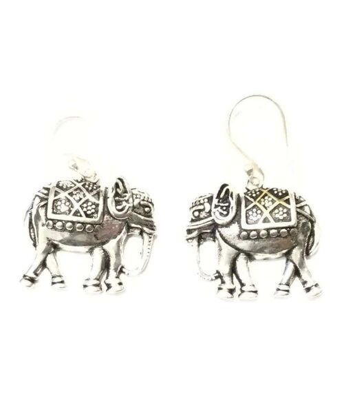 Elephant Earrings - Silver