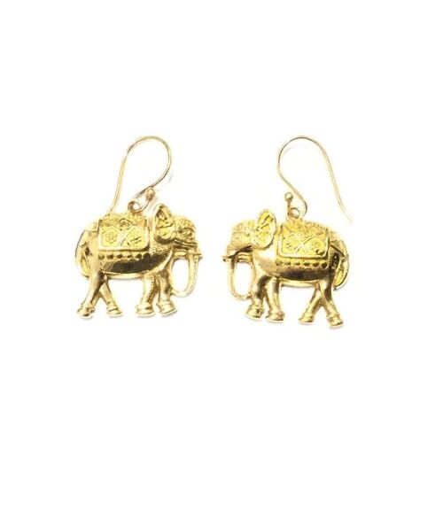 Elephant Earrings - Gold