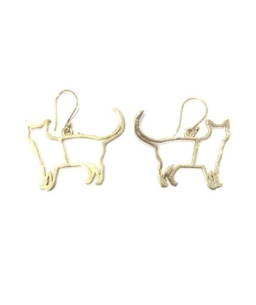 Cat Earrings - Gold