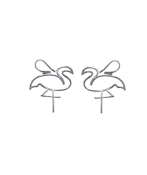 Flamingo Earrings - Silver