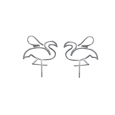 Flamingo Earrings - Silver
