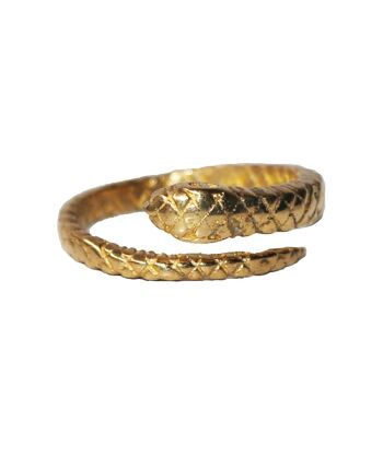 Bague Serpent Ajustable Élégante - Argent 2