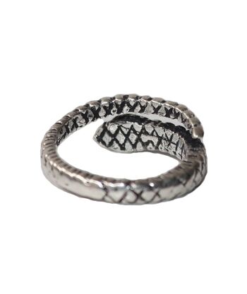 Bague Serpent Ajustable Élégante - Argent 10