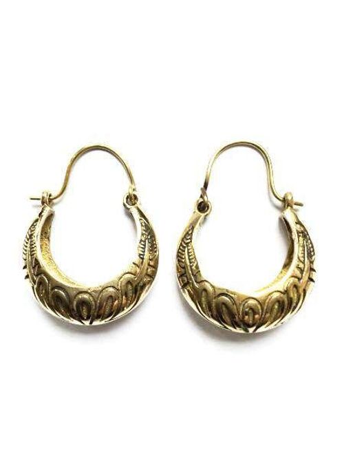 Patterned Hoops - Gold