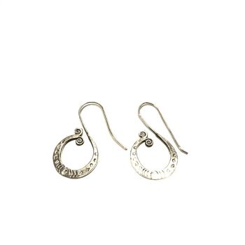 Boucles d'Oreilles Fleur de Paradis - Argent 1