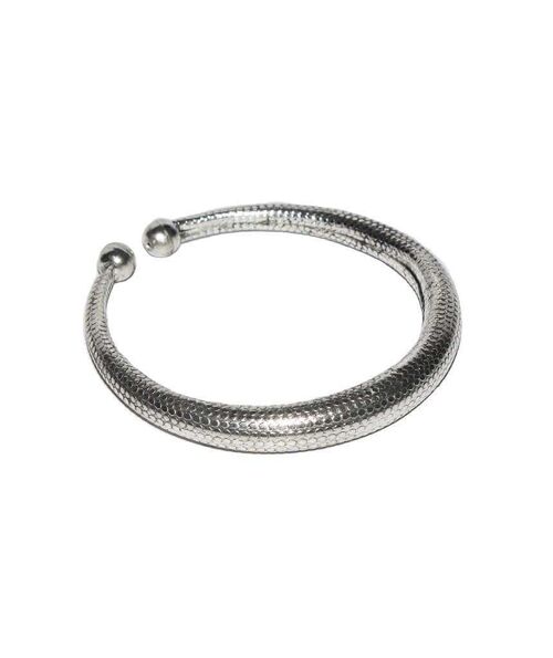Classic Snakeskin Bracelet - Silver