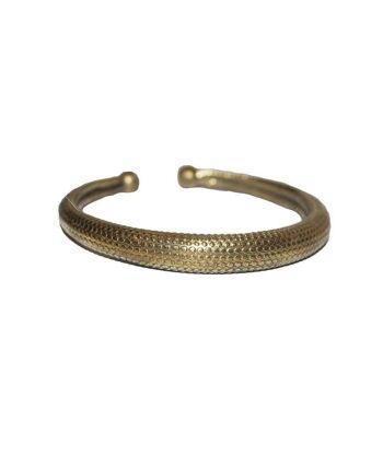Bracelet Classique En Peau De Serpent - Argent 7