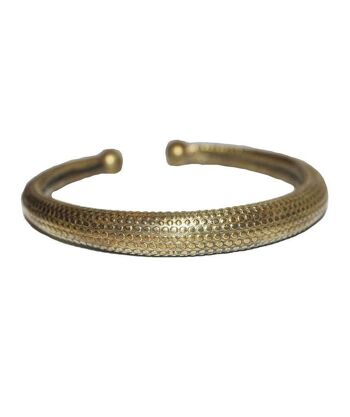 Bracelet Classique En Peau De Serpent - Argent 8