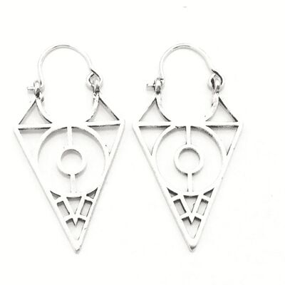 Dreieck-Ohrringe - Silber Klein