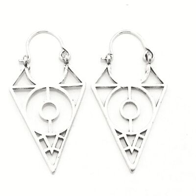 Boucles d'Oreilles Triangle - Argent Large