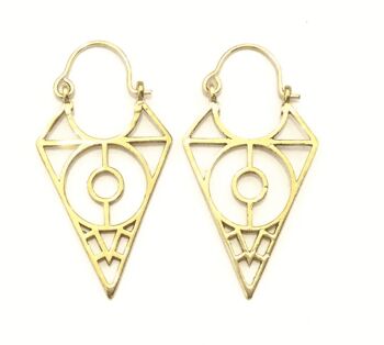 Boucles d'Oreilles Triangle - Or Moyen 1