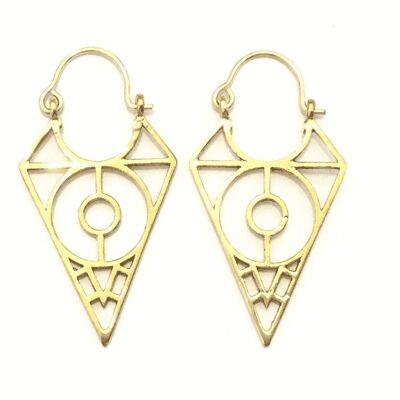 Boucles d'Oreilles Triangle - Or Large
