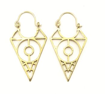 Boucles d'Oreilles Triangle - Or Large 1