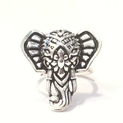 Elephant Head Ring - Silver