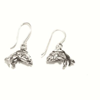 Mini Fish Earrings - Silver