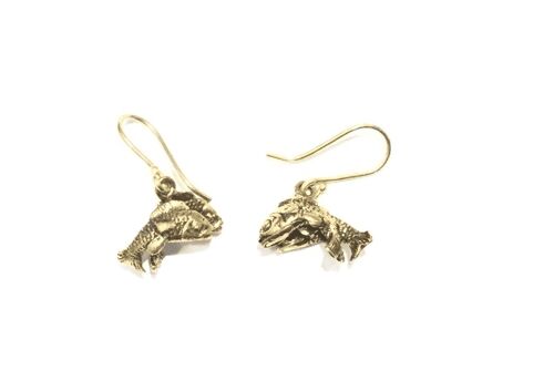 Mini Fish Earrings - Gold