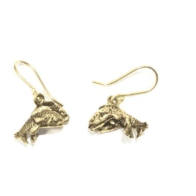 Mini Fish Earrings - Gold