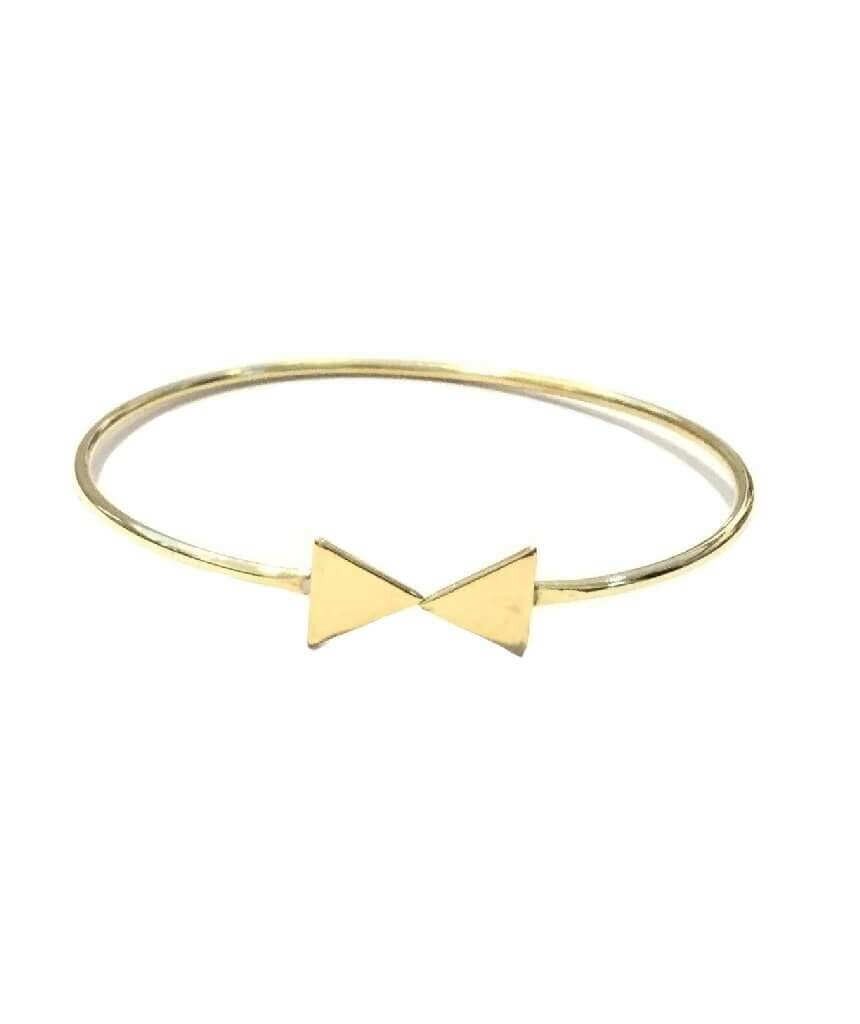 Einfaches geometrisches Armband - goldenes Dreieck