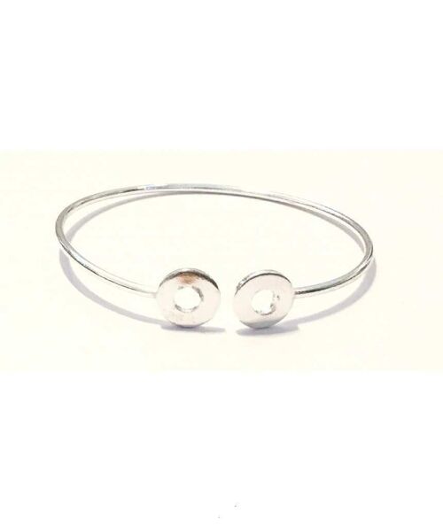 Simple Geometric Bracelet - Silver Circle