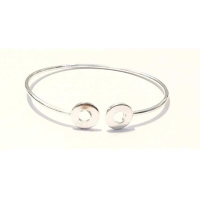Simple Geometric Bracelet - Silver Circle