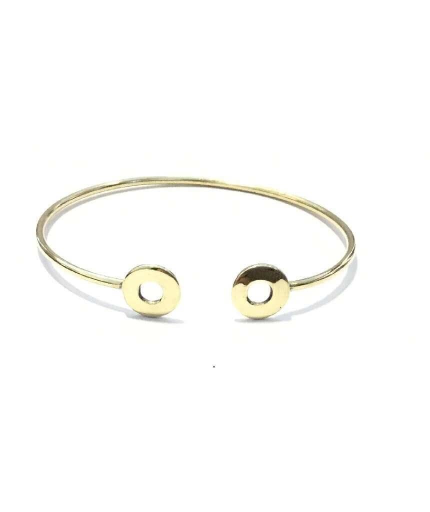 Einfaches geometrisches Armband - Goldkreis