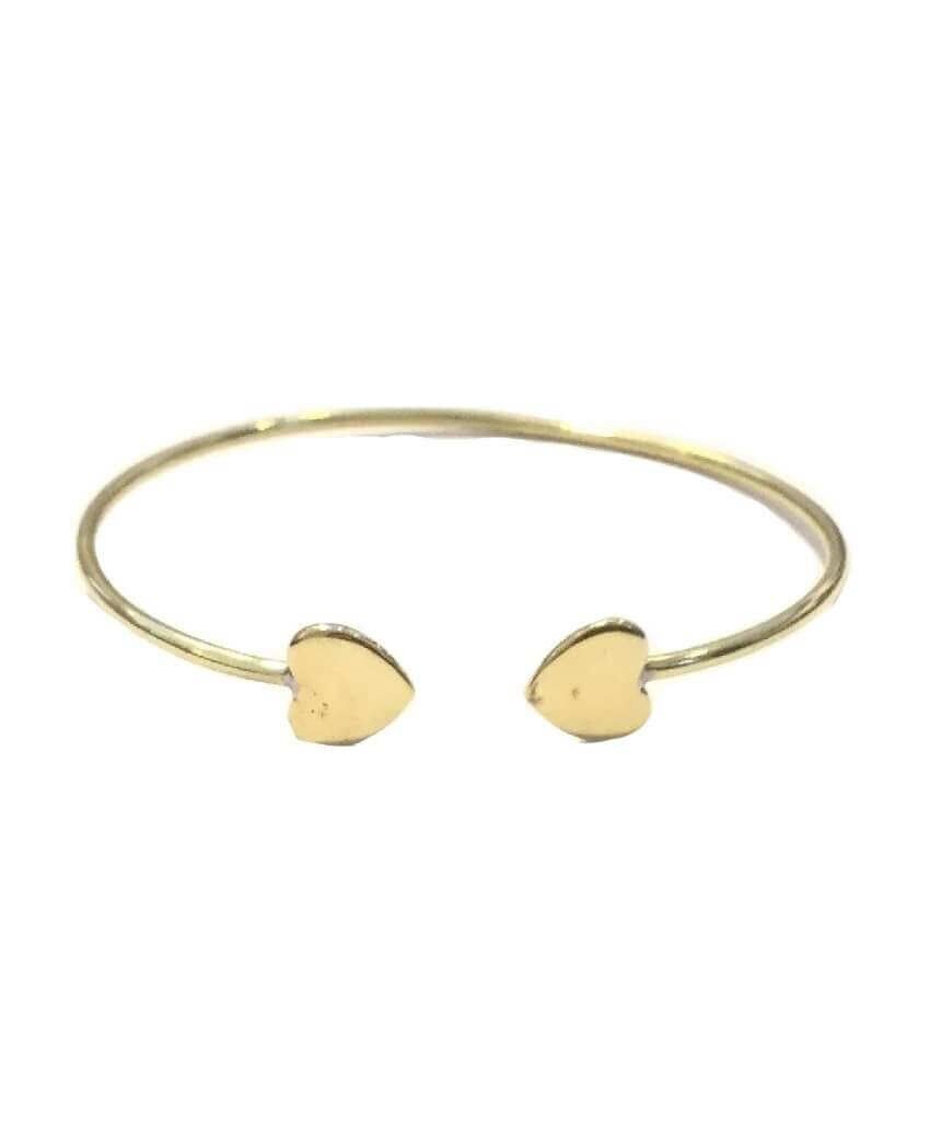 Einfaches geometrisches Armband - Goldherz