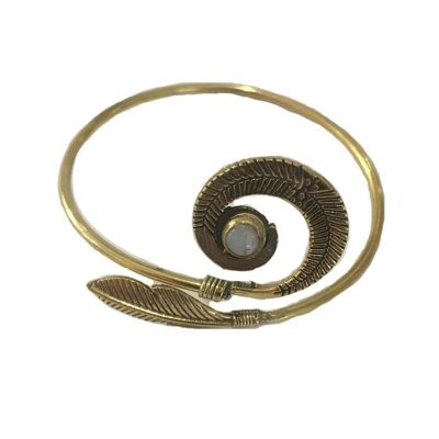 Gold Brass Boho Stone Bracelet