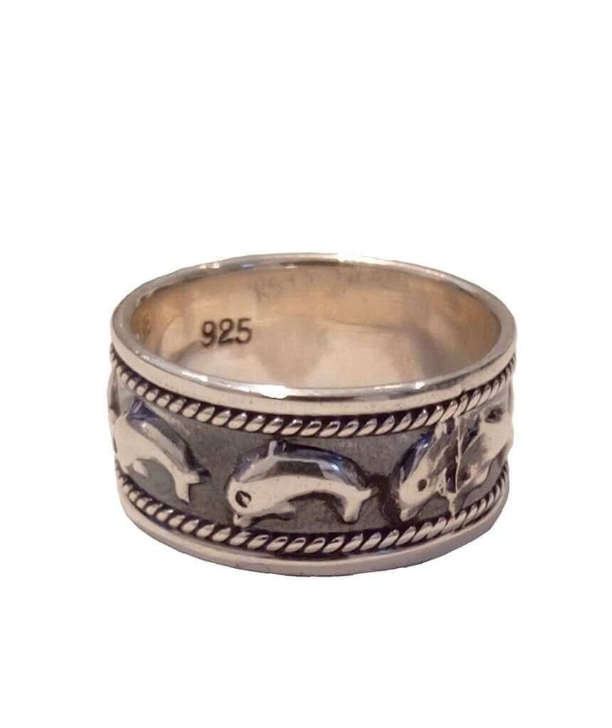 Premium-Sterlingsilber-Delphin-Ring