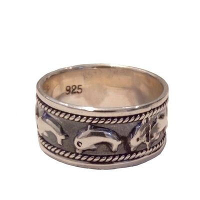 Premium Sterling Silver Dolphin Ring